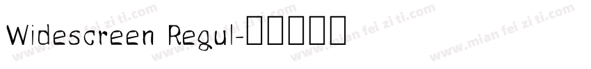 Widescreen Regul字体转换